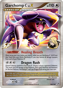 Lv. X Pokémon card Garchomp LV.X 145/147 from Supreme Victors expansion