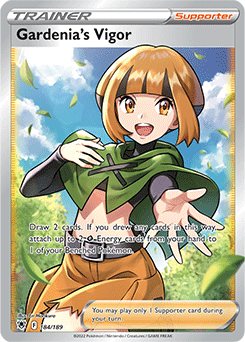 Full Art Trainer Pokémon card Gardenia's Vigor 184/189 from Astral Radiance expansion
