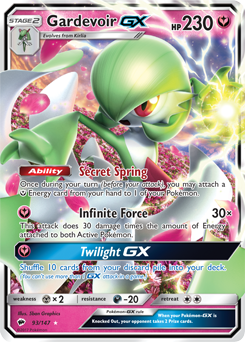 Gardevoir GX 93/147 Pokémon card from Burning Shadows for sale at best price