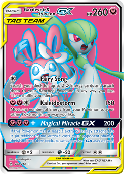 Full Art Pokémon Pokémon card Gardevoir Sylveon GX 204/214 from Unbroken Bonds expansion