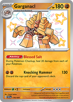 Garganacl 178/91 Pokémon card from Paldean fates for sale at best price
