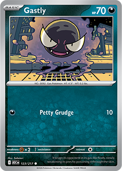 Carte Pokémon Communes Fantominus 123/217 de la série Héros Transcendants