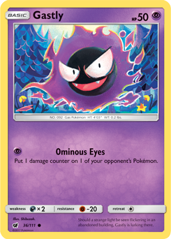 Gastly 36/111 Pokémon card from Crimson Invasion for sale at best price