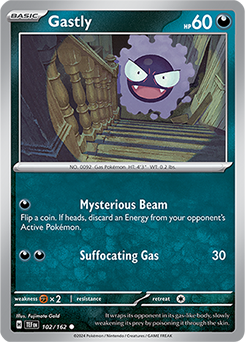 Gastly 102/162 Pokémon card from Temporal Forces for sale at best price