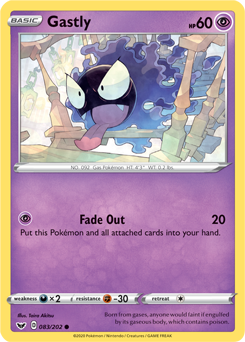 Gastly 83/202 Pokémon card from Sword & Shield for sale at best price