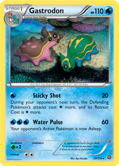 Rare Pokémon card Gastrodon 29/114 from Steam Siege expansion