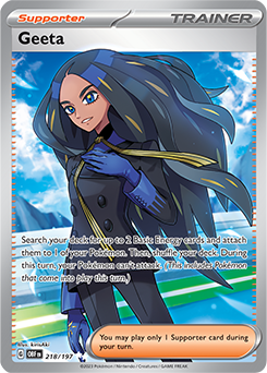 Geeta 218/197 Pokémon card from Obsidian Flames for sale at best price