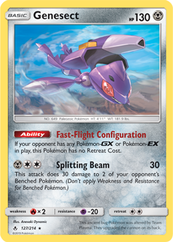 SHIPS SAME DAY Pokemon Card NM/M Genesect EX 64/124 Holo Full Art Metal Type