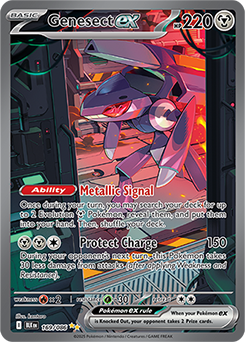 Special illustration rare Pokémon card Genesect ex 169/86 from Black Bolt expansion