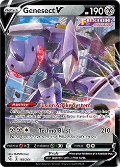 Genesect V 185/264 Pokémon card from Fusion Strike for sale at best price