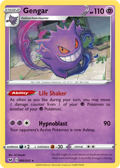 Gengar 85/202 Pokémon card from Sword & Shield for sale at best price