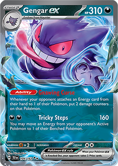 Gengar ex 104/162 Pokémon card from Temporal Forces for sale at best price