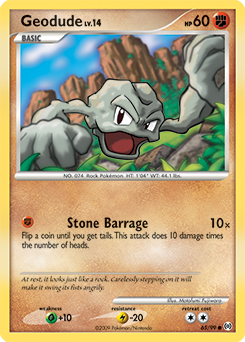 Carte Pokémon Geodude 65/99 de la série Arceus en vente au meilleur prix