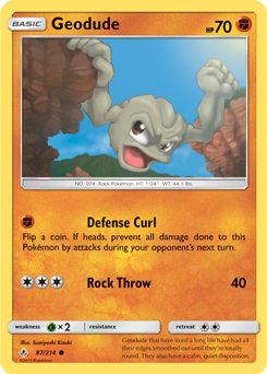 Geodude 87/214 Pokémon card from Unbroken Bonds for sale at best price