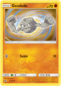 Geodude 33/68 Pokémon card from Hidden Fates for sale at best price