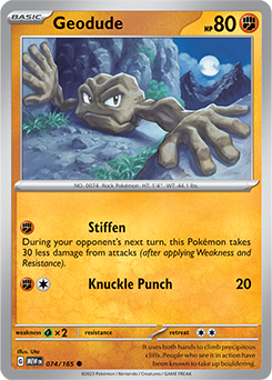 Geodude 74/165 Pokémon card from 151 for sale at best price