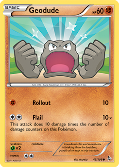 Geodude 45/106 Pokémon card from Flashfire for sale at best price
