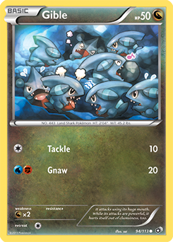 Carte Pokémon Gible 94/113 de la série Legendary Treasures en vente au meilleur prix