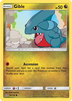 Gible 96/156 Pokémon card from Untra Prism for sale at best price