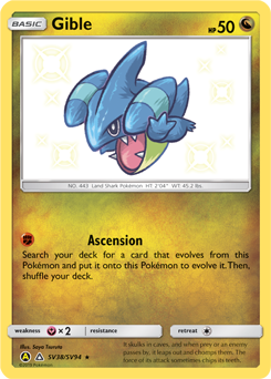 Gible SV38/SV94 Pokémon card from Hidden Fates for sale at best price