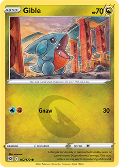 Gible 107/172 Pokémon card from Brilliant Stars for sale at best price