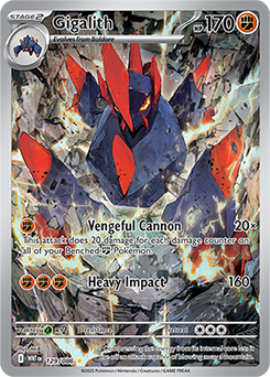 Illustration rare Pokémon card Gigalith 129/86 from White Flare expansion