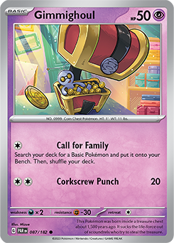 Gimmighoul 87/182 Pokémon card from Paradox Rift for sale at best price
