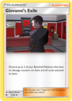 Giovanni's Exile 57/68 Pokémon card from Hidden Fates for sale at best price