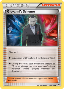 Giovanni's Scheme 138/162 Pokémon card from Breakthrough for sale at best price