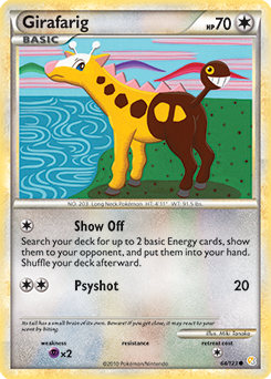 Girafarig 64/123 Pokémon card from HeartGold SoulSilver for sale at best price