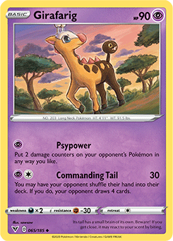 Girafarig 065/185 Pokémon card from Vivid Voltage for sale at best price
