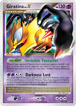 Lv. X Pokémon card Giratina LV.X 124/127 from Platinuim expansion