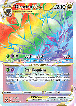 Giratina VSTAR 201/196 Pokémon card from Lost Origin for sale at best price