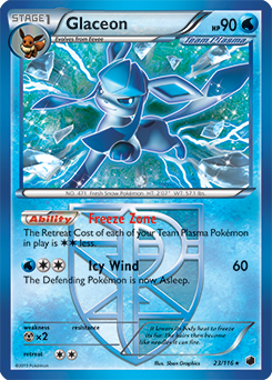 Glaceon 23/116 Pokémon card from Plasma Freeze for sale at best price