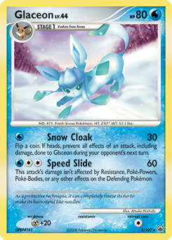 Glaceon 5/100 Pokémon card from Majestic Dawn for sale at best price