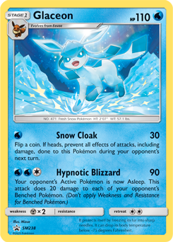 Carte Pokémon Promo Glaceon SM238 de la série Promos Soleil et Lune