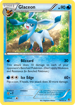 Glaceon 19/111 Pokémon card from Furious Fists for sale at best price