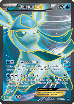 Full Art Pokémon Pokémon card Glaceon EX 116/124 from Fates Collide expansion