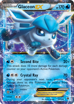 Glaceon EX 20/124 Pokémon card from Fates Collide for sale at best price