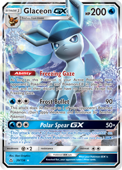 Glaceon GX 39/156 Pokémon card from Untra Prism for sale at best price
