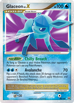 Glaceon LV.X 98/100 Pokémon card from Majestic Dawn for sale at best price