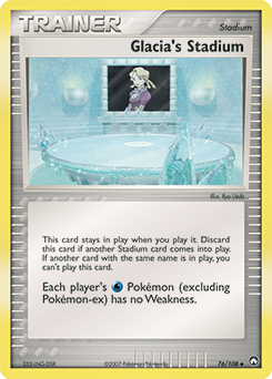 Carte Pokémon Stade de Glacia 76/108 de la série Ex Gardiens du Pouvoir en vente au meilleur prix
