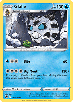 Glalie 042/195 Pokémon card from Silver Tempest for sale at best price