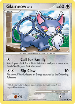 Glameow 65/100 Pokémon card from Majestic Dawn for sale at best price