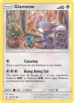 Glameow 159/214 Pokémon card from Unbroken Bonds for sale at best price