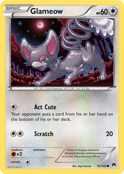 Glameow 93/122 Pokémon card from Breakpoint for sale at best price