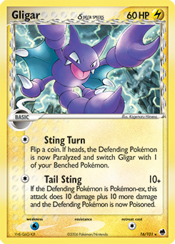 Gligar 16/101 Pokémon card from Ex Dragon Frontiers for sale at best price