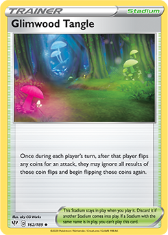 Uncommon Pokémon card Glimwood Tangle 162/189 from Darkness Ablaze expansion