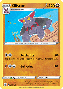 Gliscor 72/163 Pokémon card from Battle Styles for sale at best price
