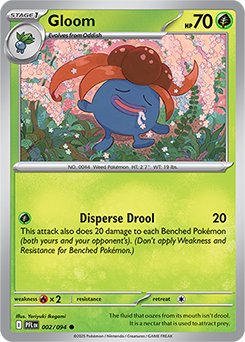 Common Pokémon card Gloom 2/94 from Phantasmal Flames expansion